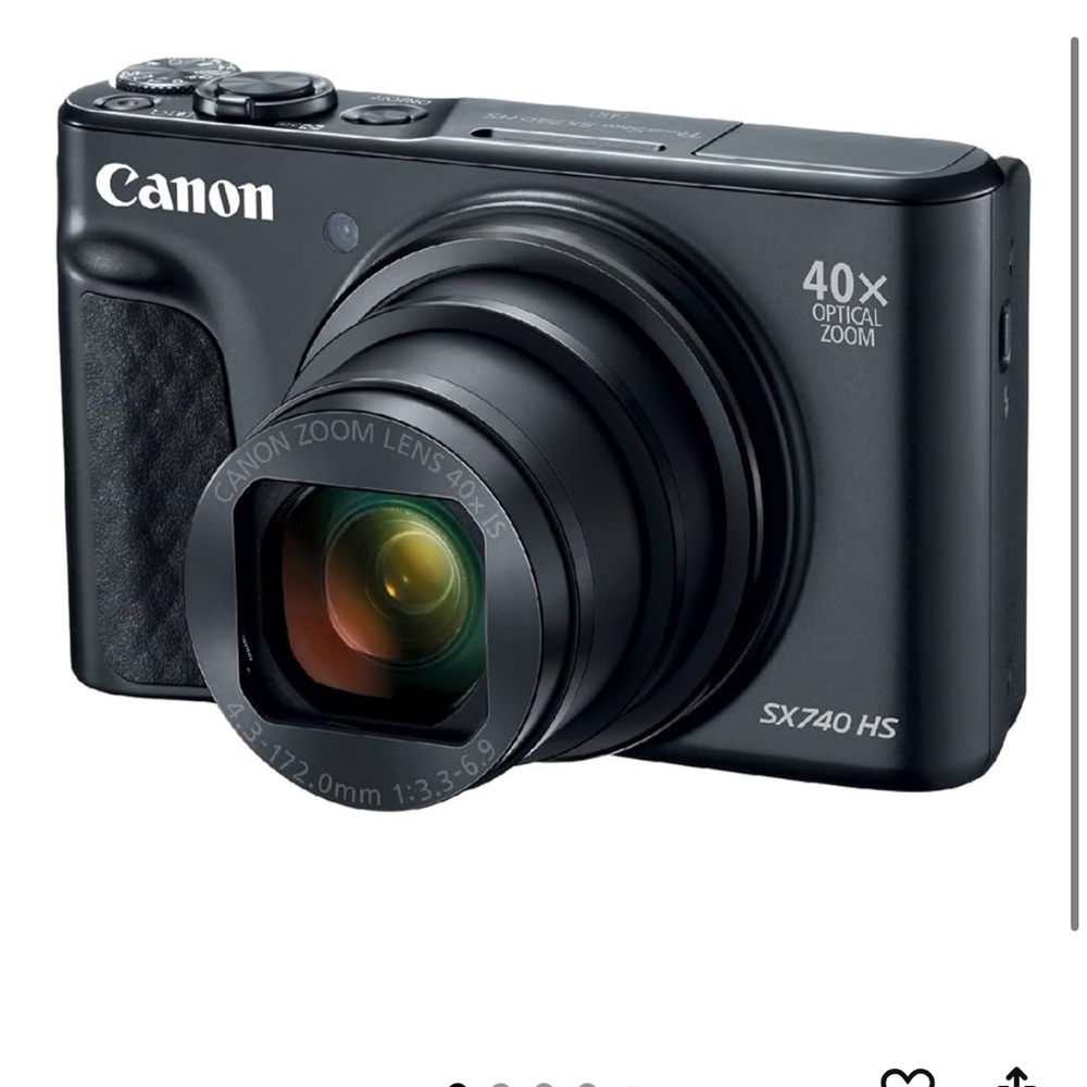 Canon SX740 HS Black Digital Camera with 40x Optical Zoom